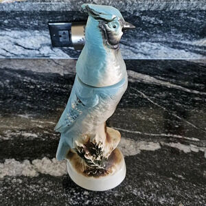 VINTAGE JAMES BEAM WHISKEY DECANTER 1969 BEAMS TROPHY BIRD BLUE JAY*